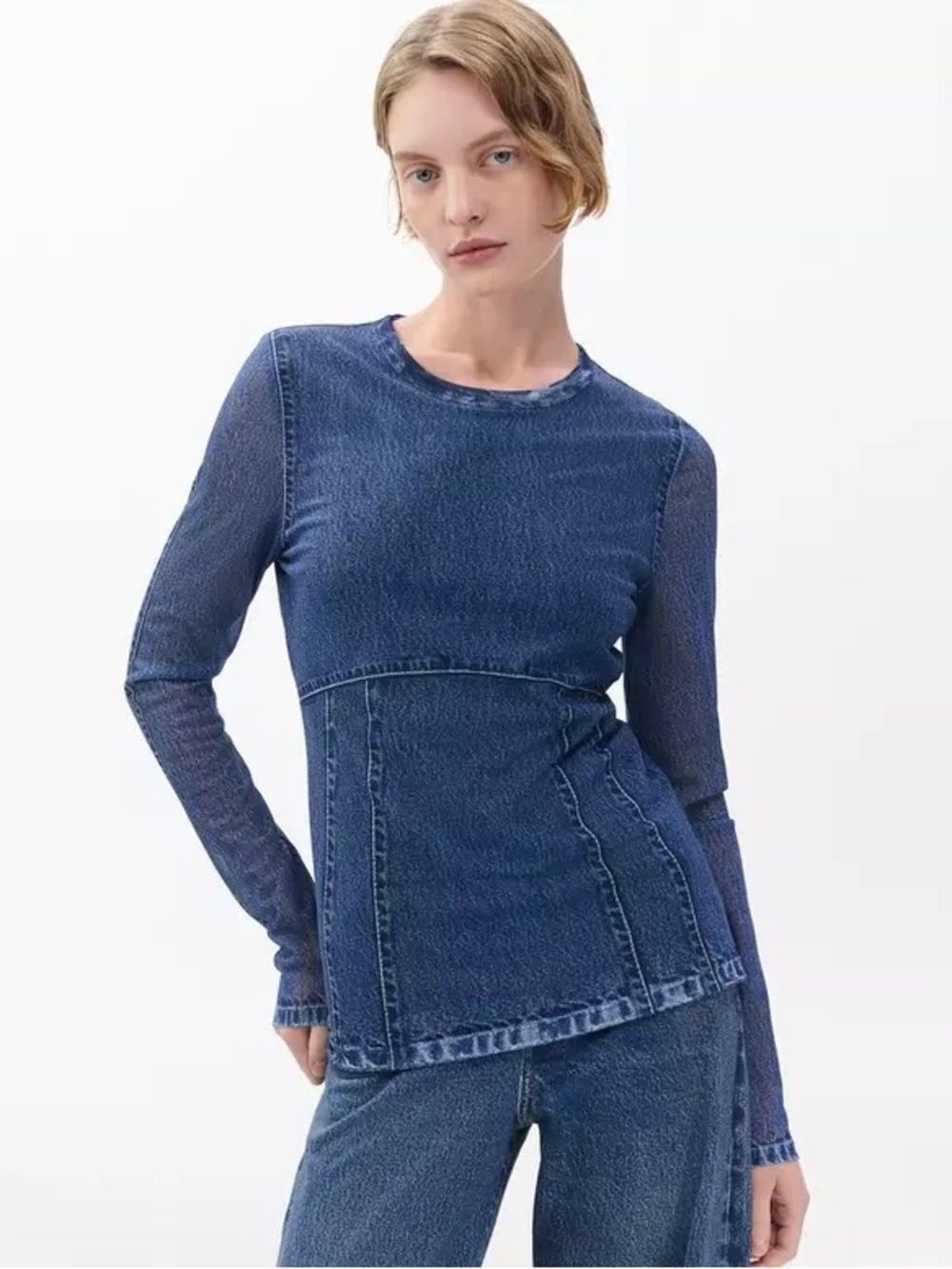 NWT Rag and Bone Miramar Long Sleeve Mesh Top Sz Medium - Picture 3 of 9